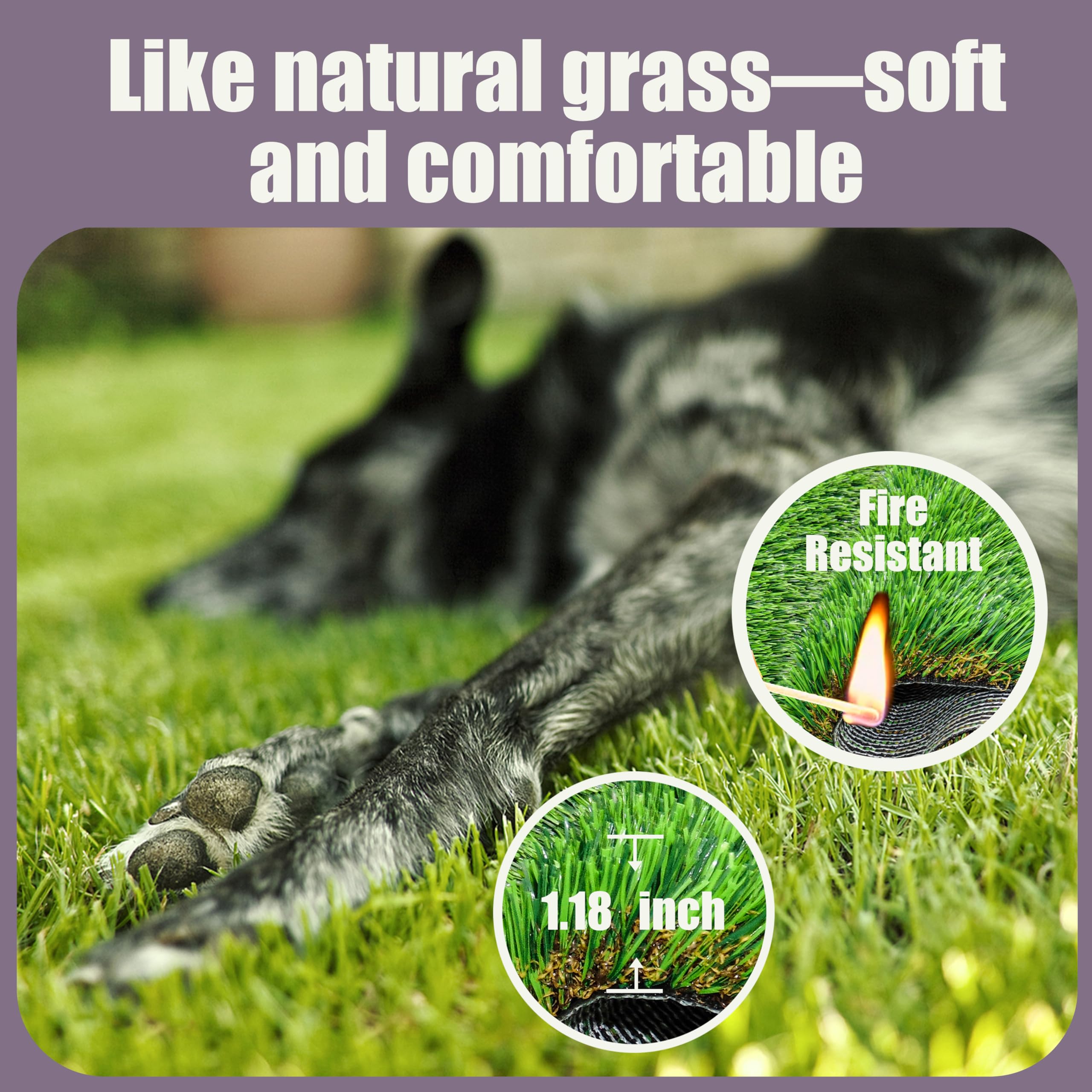 Cshionary 2026 Pheromone Washable Artificial Grass Dog Potty Pad – 18.5x14, 2 Pack, Indoor/Outdoor