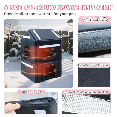 CSQOO outdoor cat house on a porch demonstrates wind and rain resistance