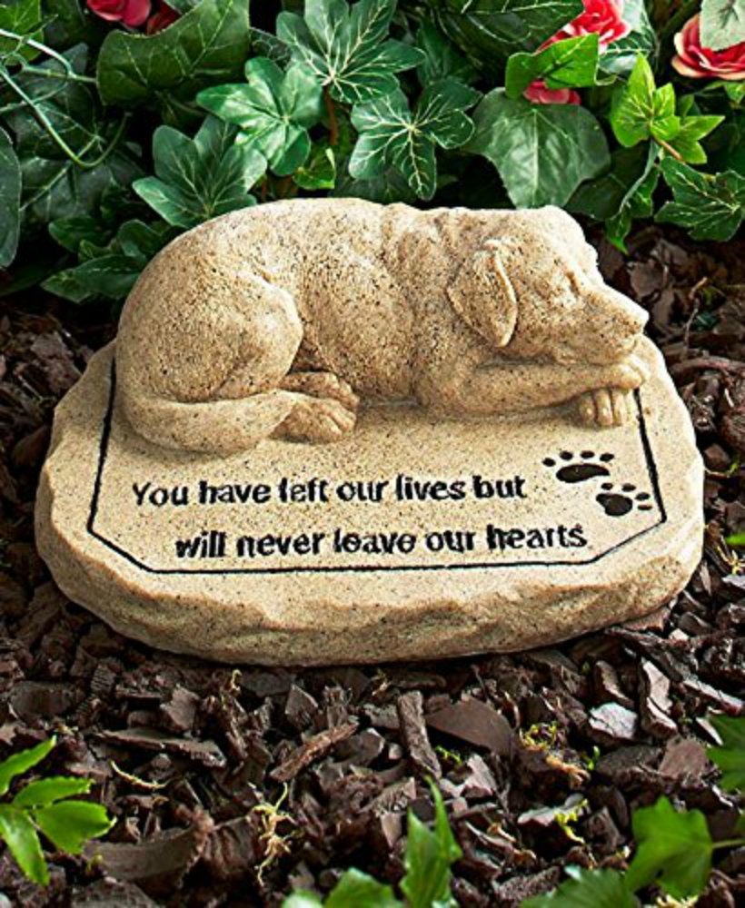 CT DISCOUNT STORE cat memorial stone with wing for garden remembrance and indoor display.