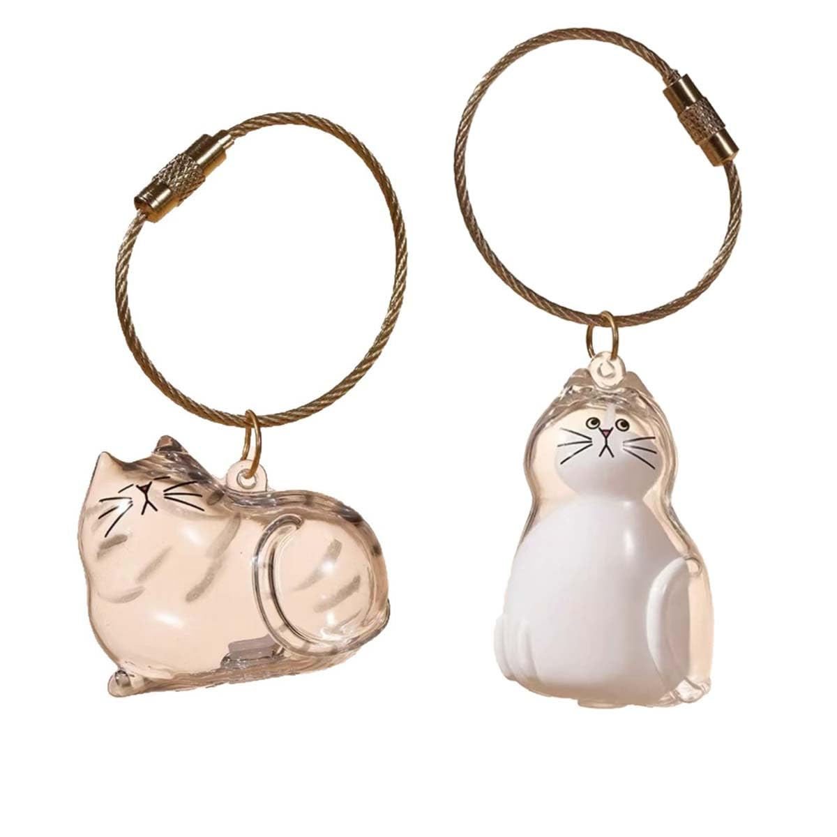 CTABHOM cat hair keychain closeup shows a durable keepsake for daily memories.