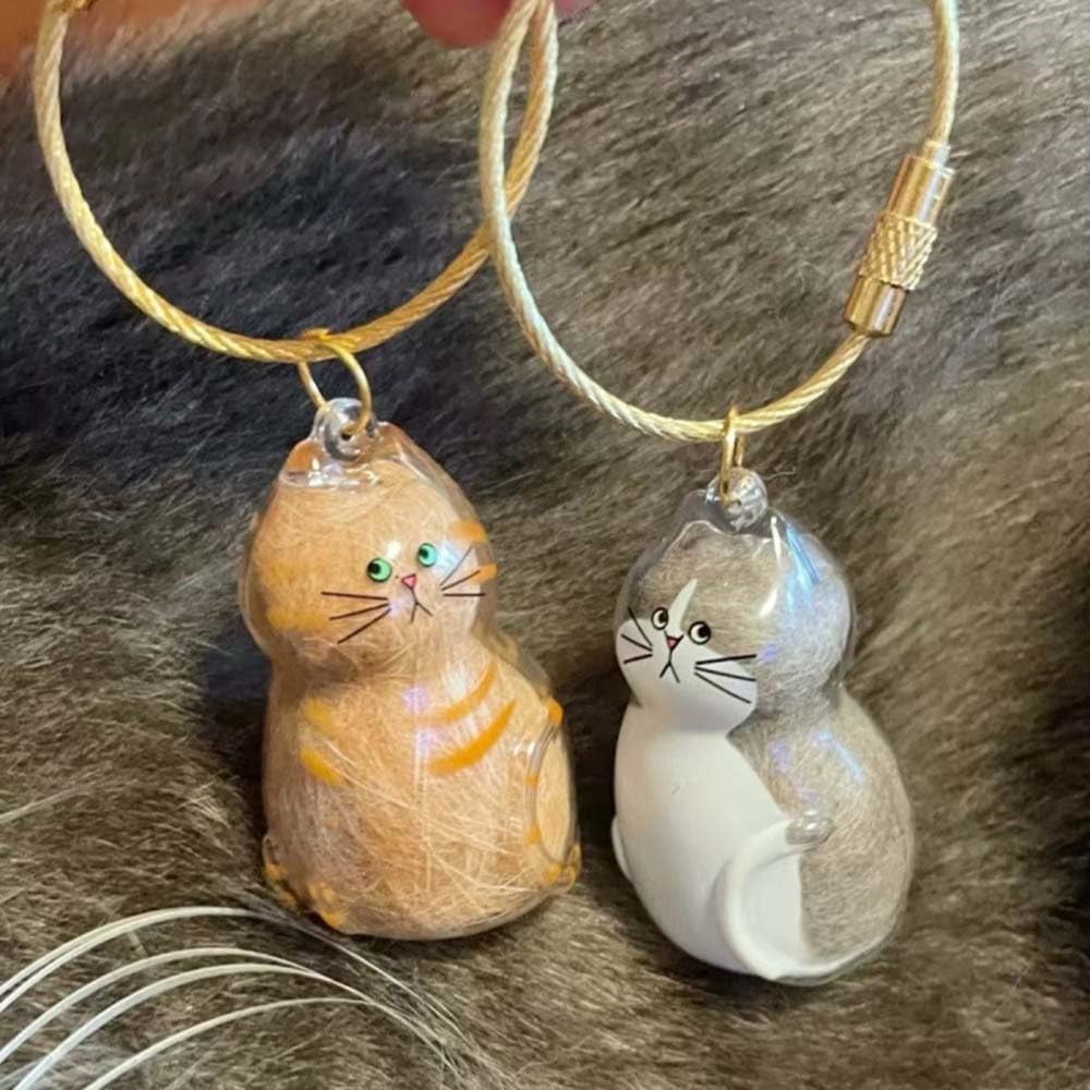 CTABHOM cat hair keychain durability supports long-lasting memory holder.