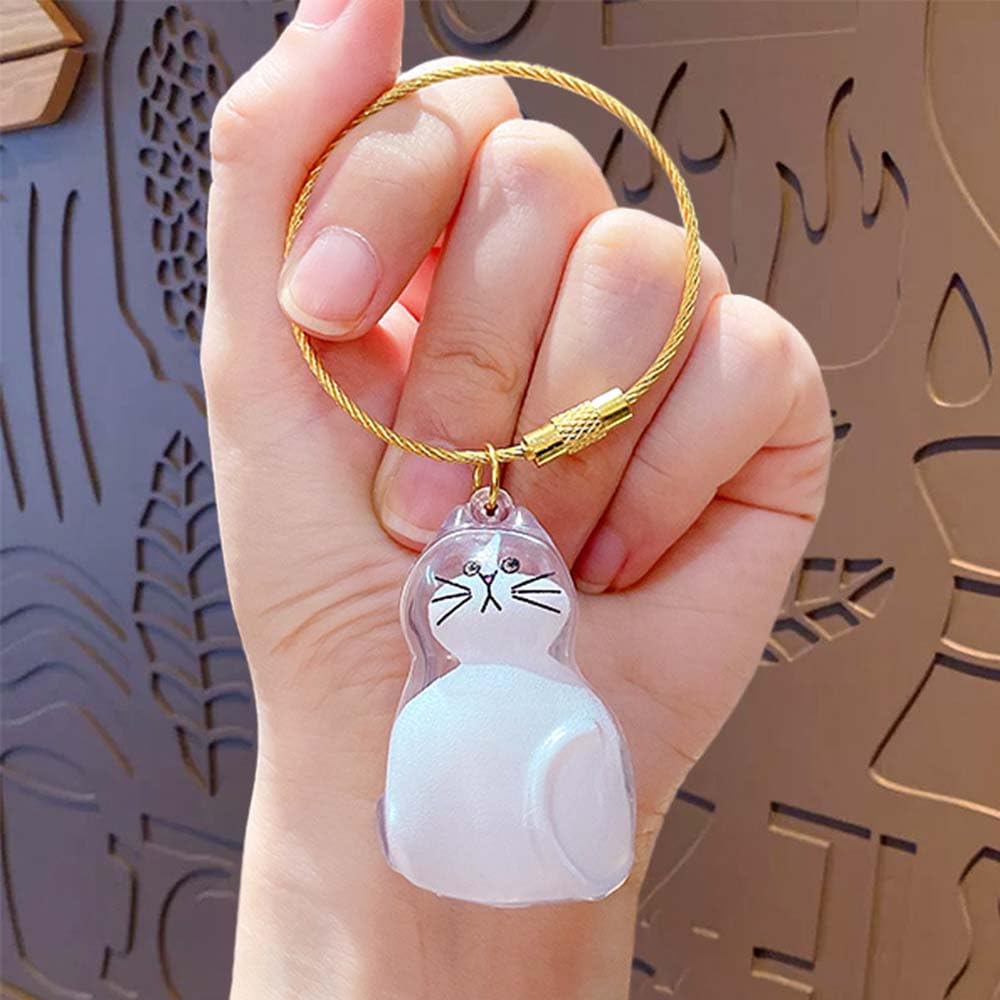 CTABHOM cat hair keychain latched-closure keeps fur securely stored.