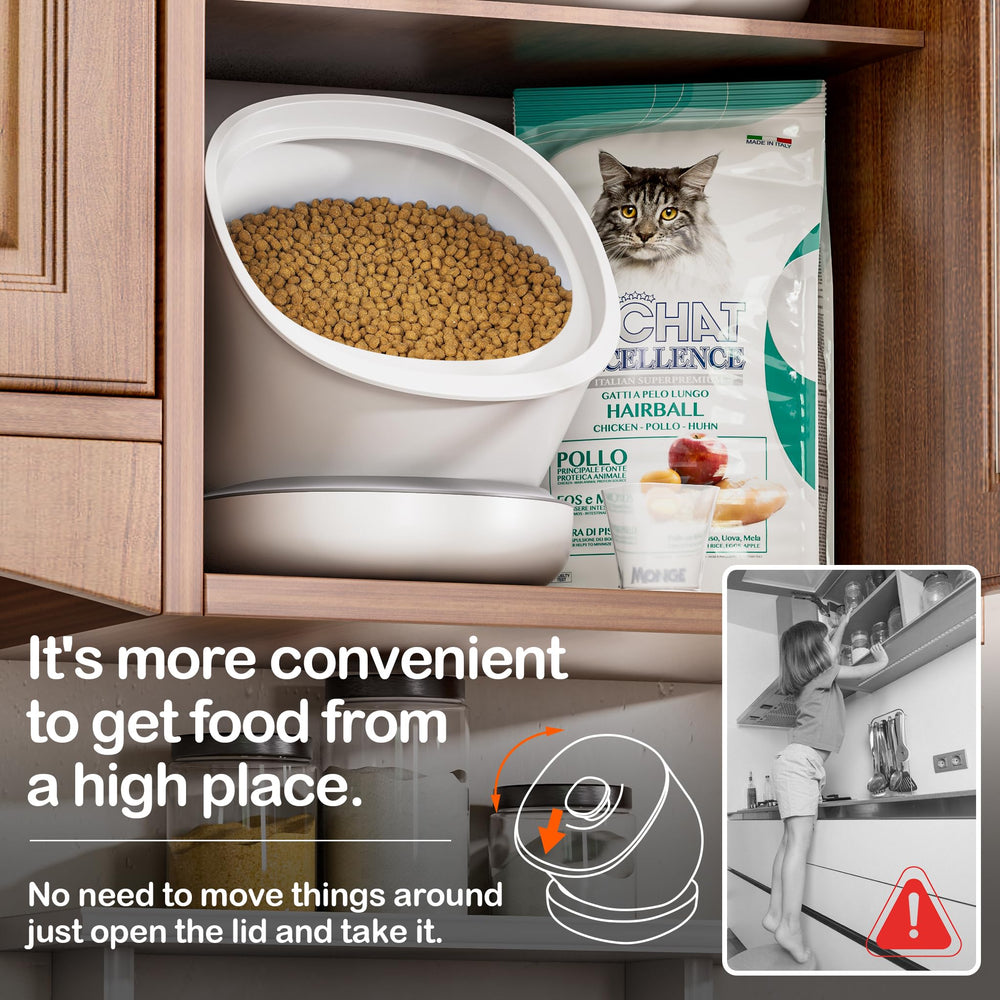 CTIME airtight container rolling design enables easy pantry moves.