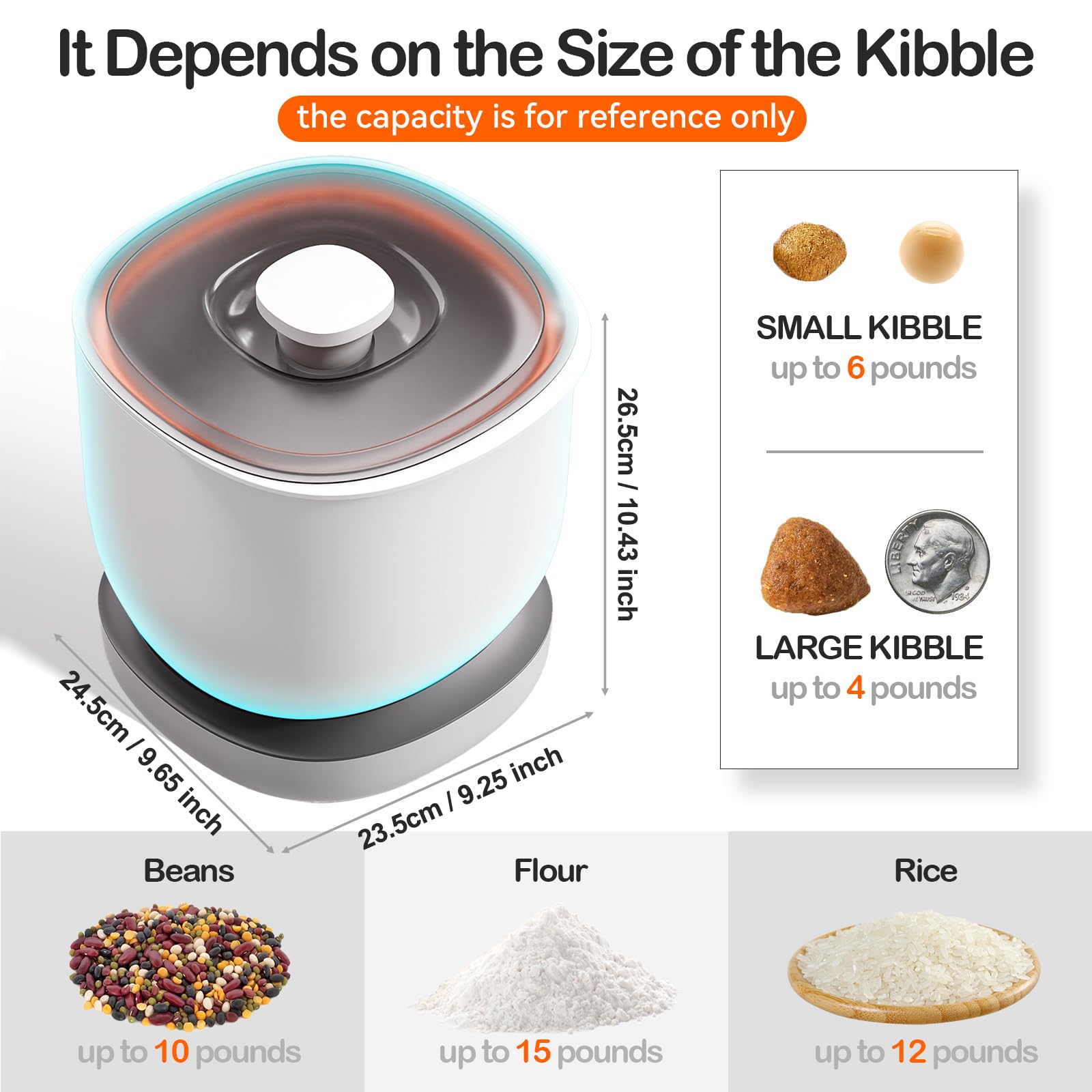 CTIME airtight container scoop slot neatly holds the 1-cup scoop.