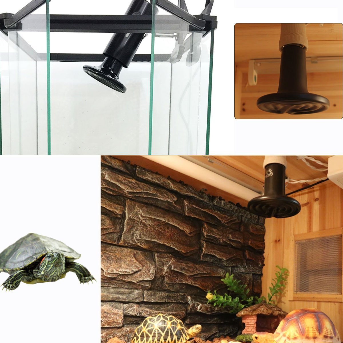 CTKcom reptile ceramic heat lamp 200W safety-focused design emphasizes careful handling.