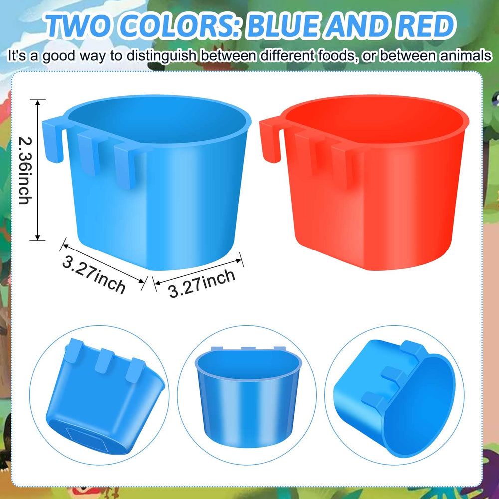 Ctosree blue cage cup close-up showing durable waterproof design for poultry