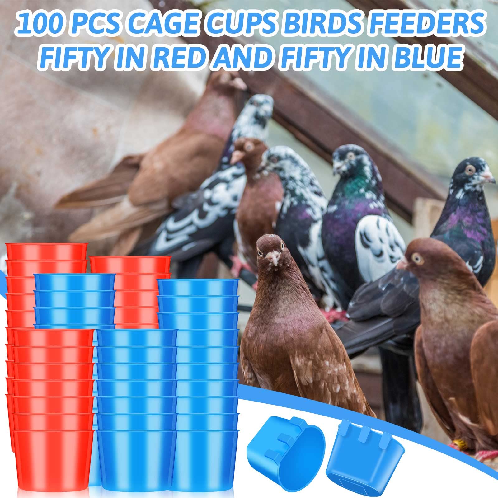 Ctosree durable plastic cage cups ready for long-term use