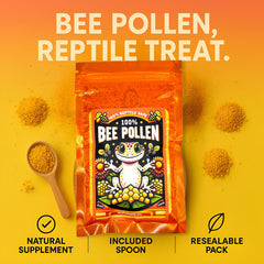 CTWPets bee pollen powder closeup texture reveals fine natural powder for easy dusting