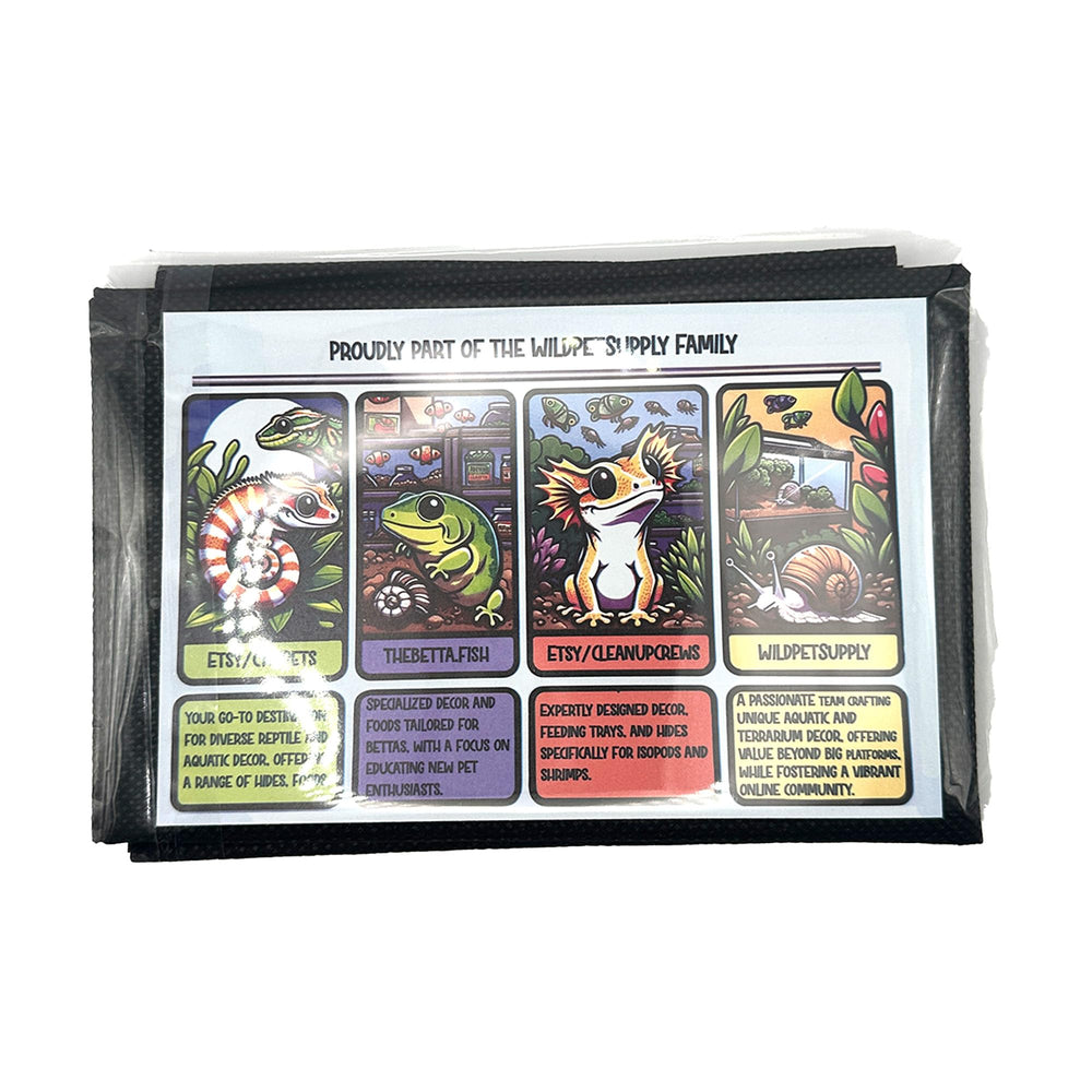 CTWPets Reptile Substrate Liner absorbing moisture to keep terrarium dry