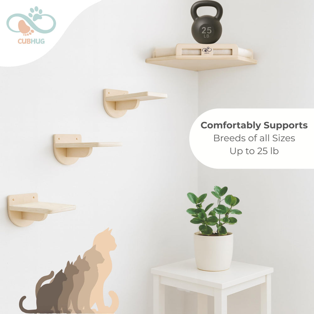 CUBHUG safety-load guidance emphasizes sturdy mounting and stability for cat activity.
