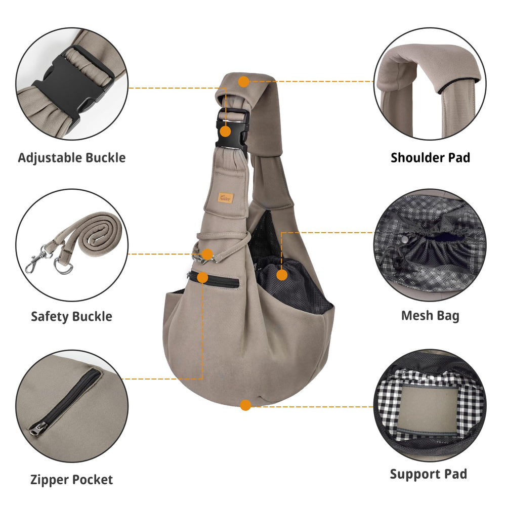 Cuby sling carrier large pocket showcases hands-free storage for essentials