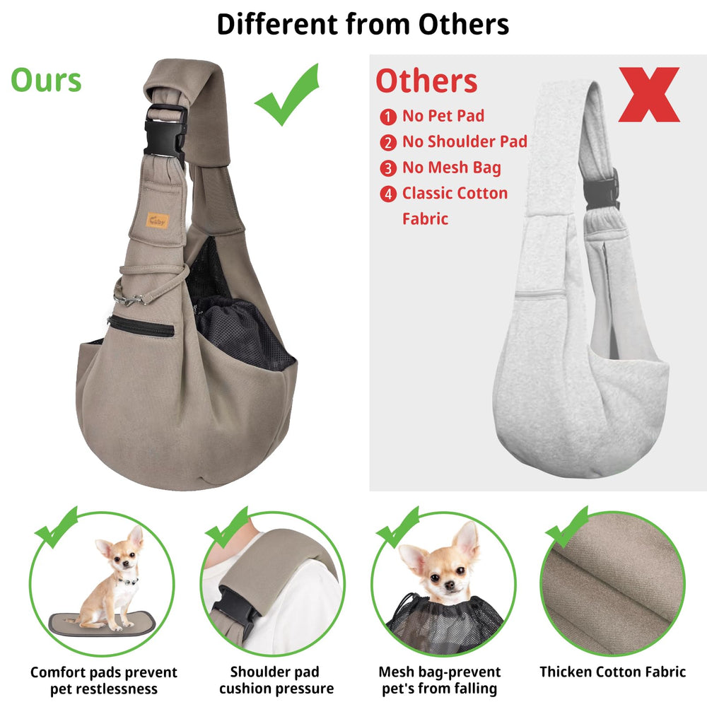 Cuby sling carrier shoulder straps detail for comfortable extended wear
