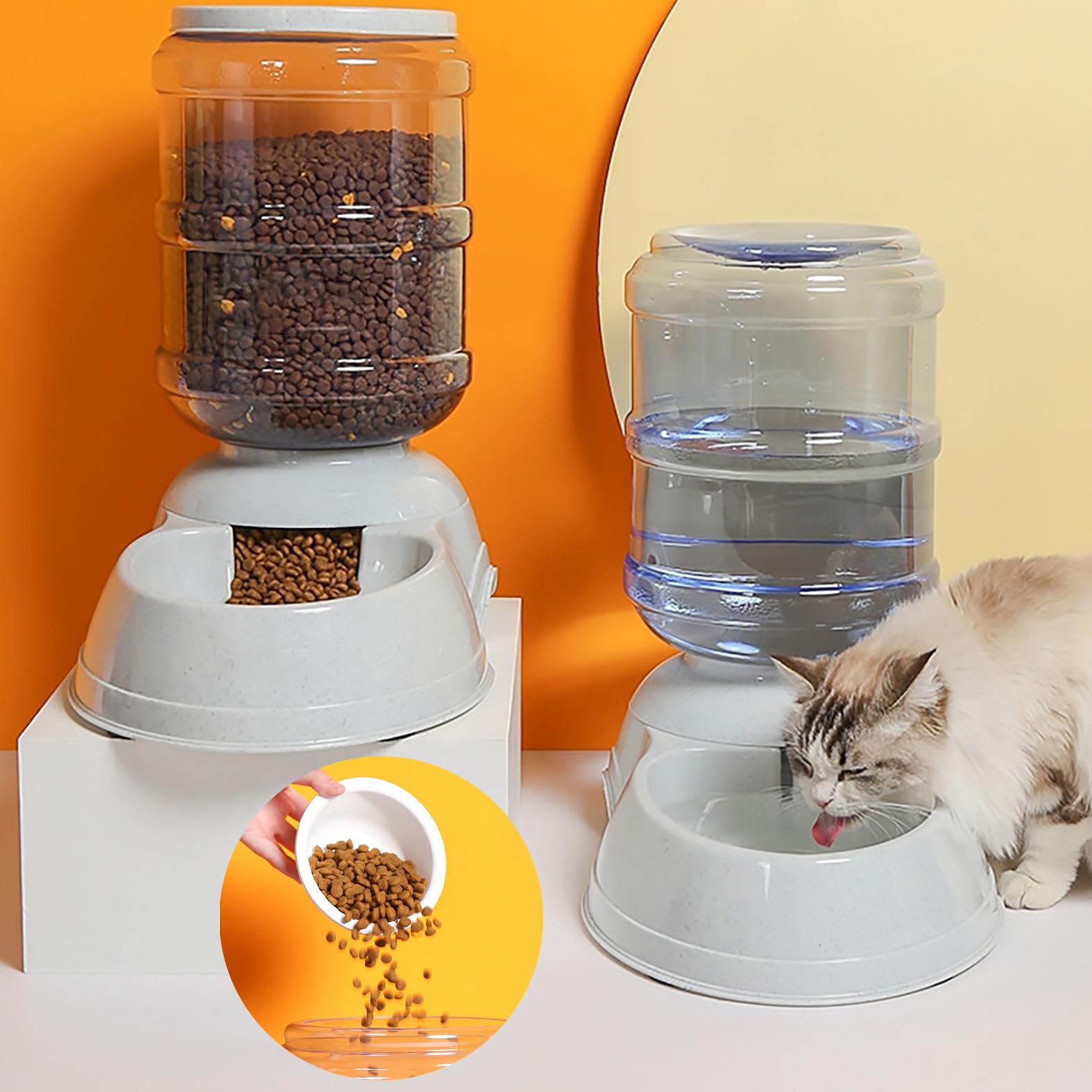 cucurbita automatic dog feeder top view ideal for simple setup and travel planning