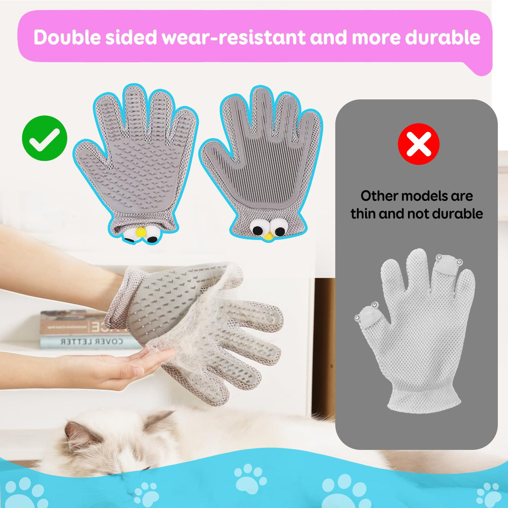 CuddleMallow glove clean-up use around home after grooming sessions.