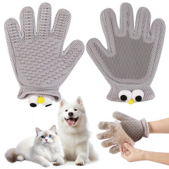 CuddleMallow grooming glove front view for effective pet hair grooming.