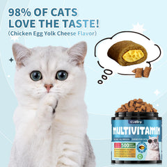 Cudory Cat Multivitamin soft-center-chews highlight center-filled texture loved by cats