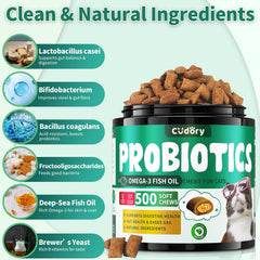 Cudory Cat Probiotics Chews creamy center provides smooth mouthfeel for easy feeding.