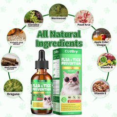 Cudory Flea & Tick Cat Drops direct-treat method for mess-free dosing at mealtime.