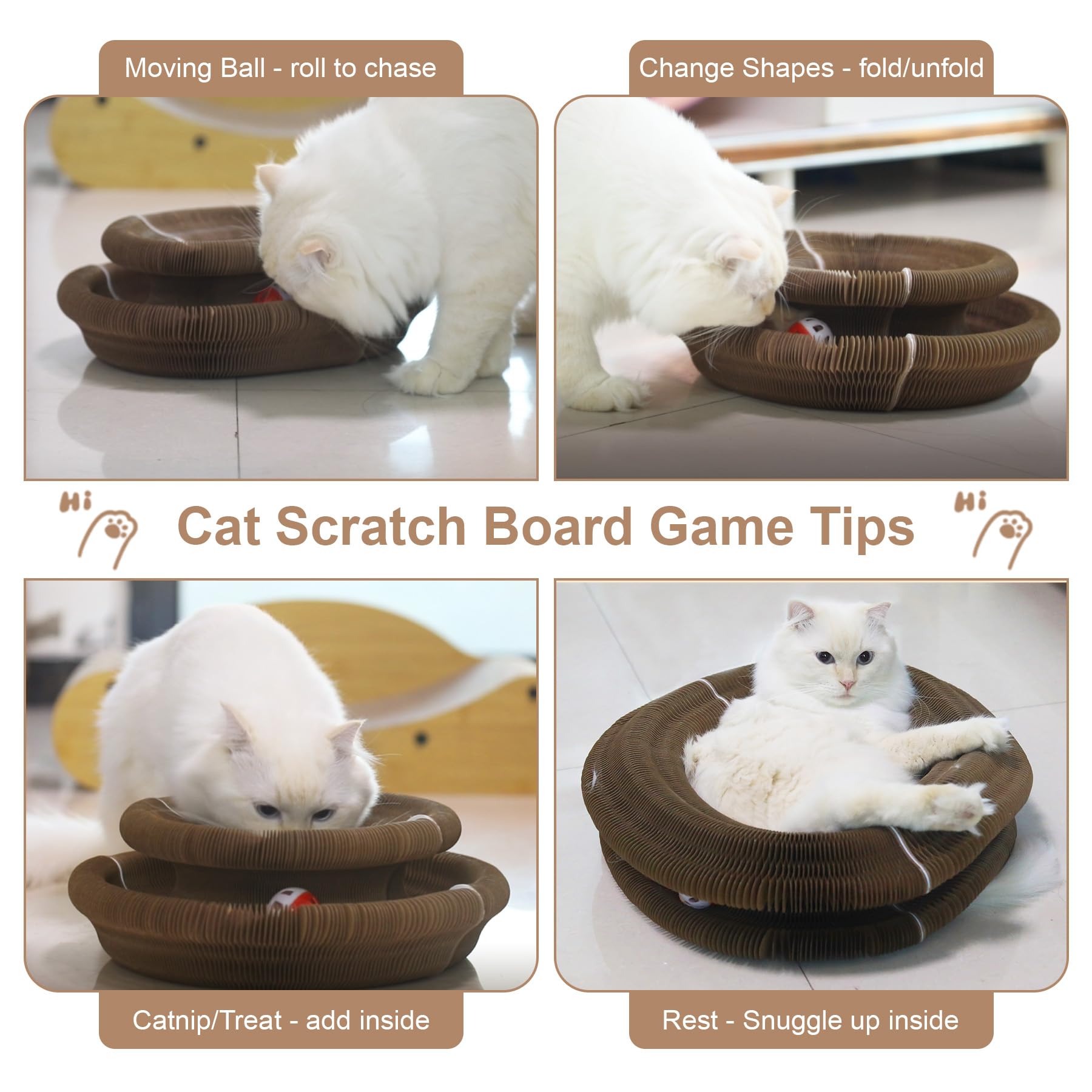 Cufquckl Kitty Toy Magic Organ Board corrugated materials for durability