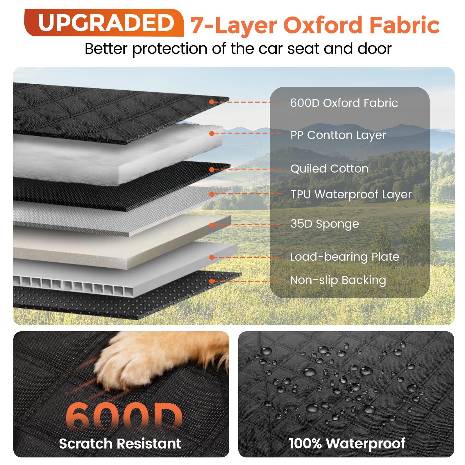 CUIOFREE mesh-window cover promotes airflow for calm car rides.