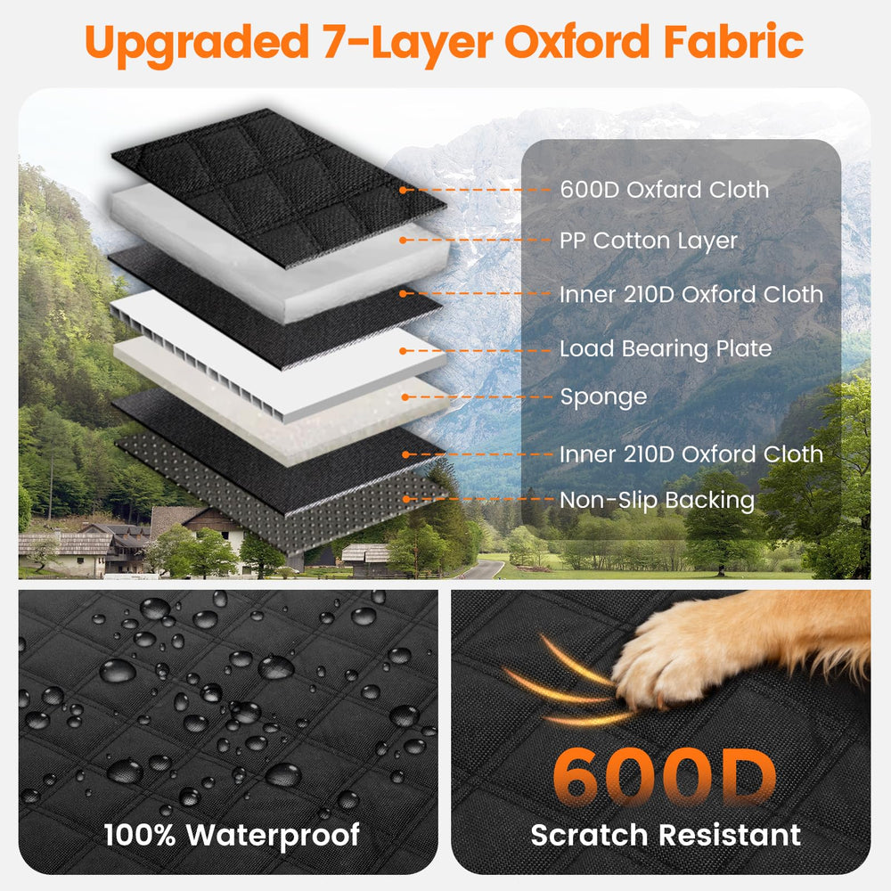 CUIOFREE dog seat cover mesh window improves airflow and reduces pet anxiety during rides.