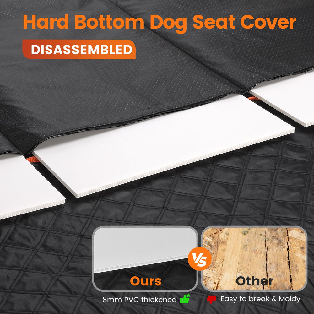 CUIOFREE dog seat cover storage pockets keep toys and snacks handy during trips.