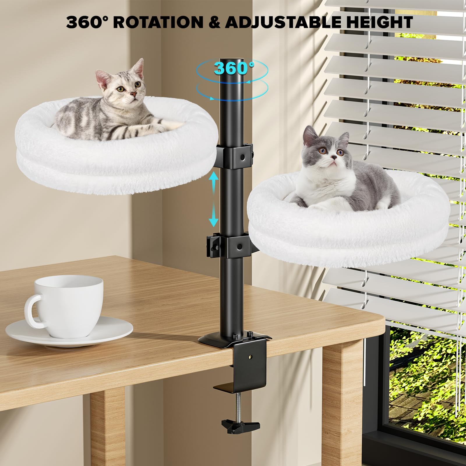 Cuipingoo cat desk bed cover plush and machine-washable