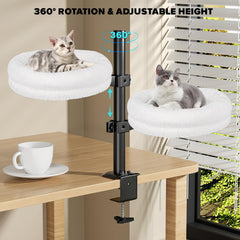 Cuipingoo cat desk bed cover plush and machine-washable