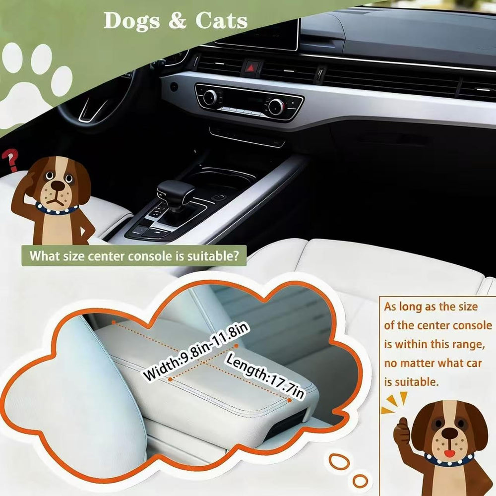 Cullaby center-console dog car seat pink in-car installation example of easy.