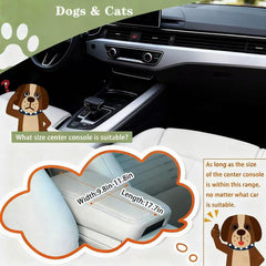Cullaby center-console dog car seat pink in-car installation example of easy.