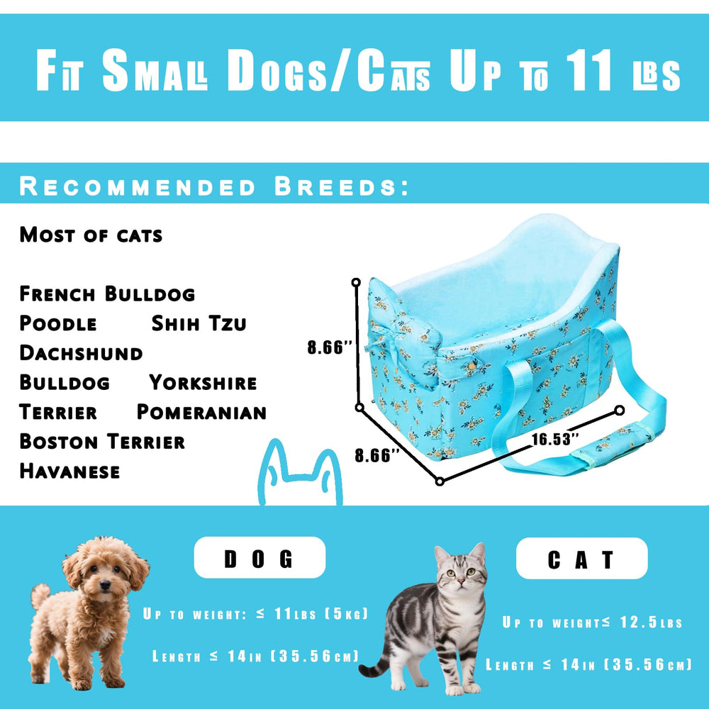 Cullaby Console Dog Car Seat designed for small dogs up to 11lbs for compact car travel.