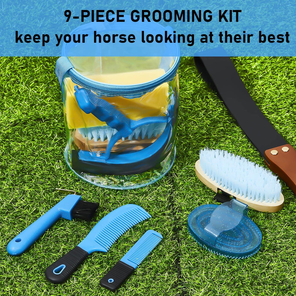 Cunhill hoof pick with brush cleans hooves safely between rides.