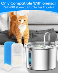 Cunina cat fountain filter layers highlight multi-stage purification for odor-free water