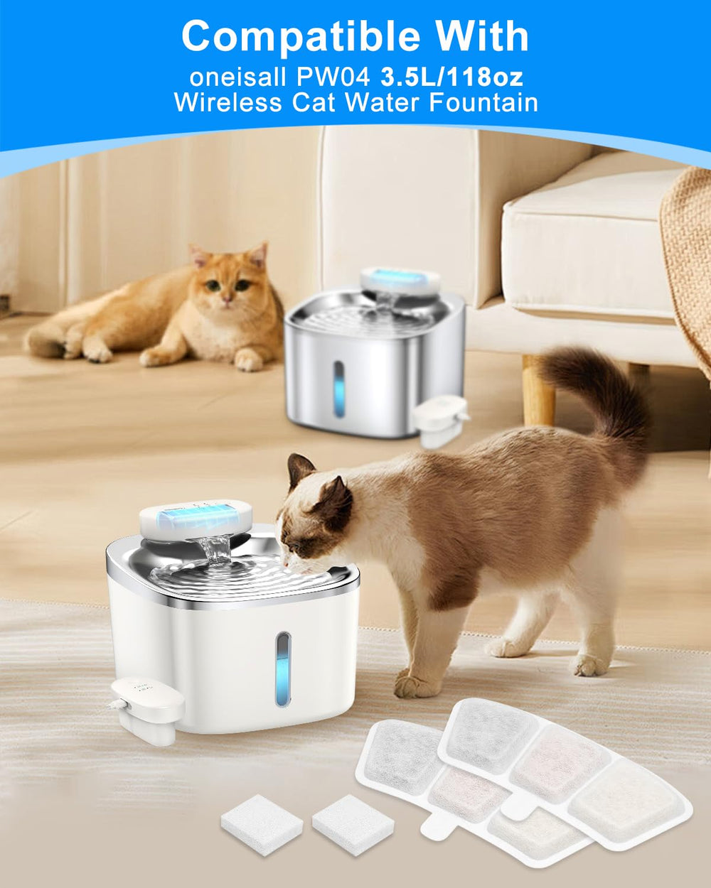 Cunina oneisall PW04 compatible filters ready for quick fountain refresh