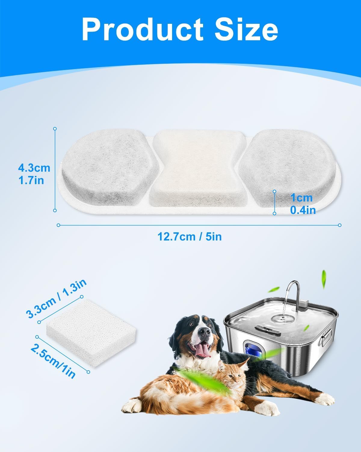 Cunina WF120 and Zuqqony DYSJ01 fit ensures broad fountain compatibility.