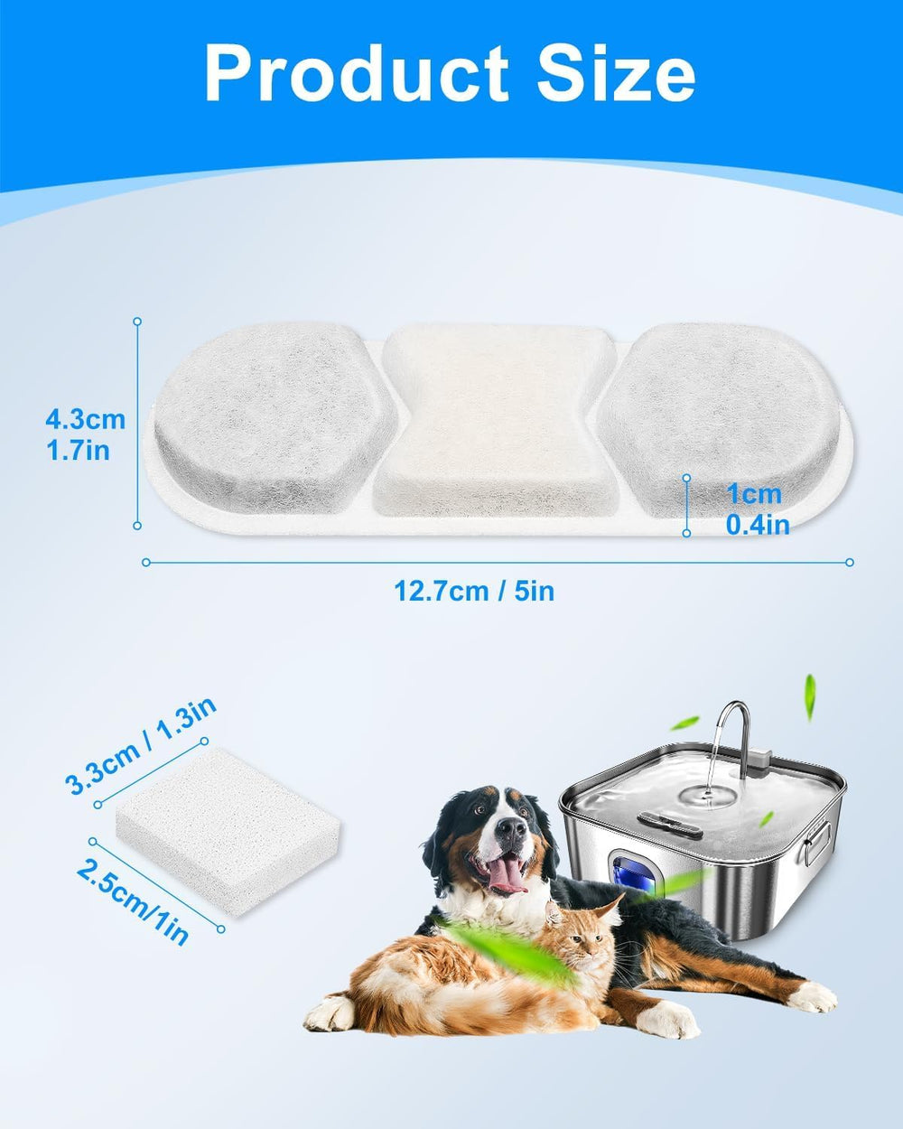 Cunina WF120 and Zuqqony DYSJ01 fit ensures broad fountain compatibility.