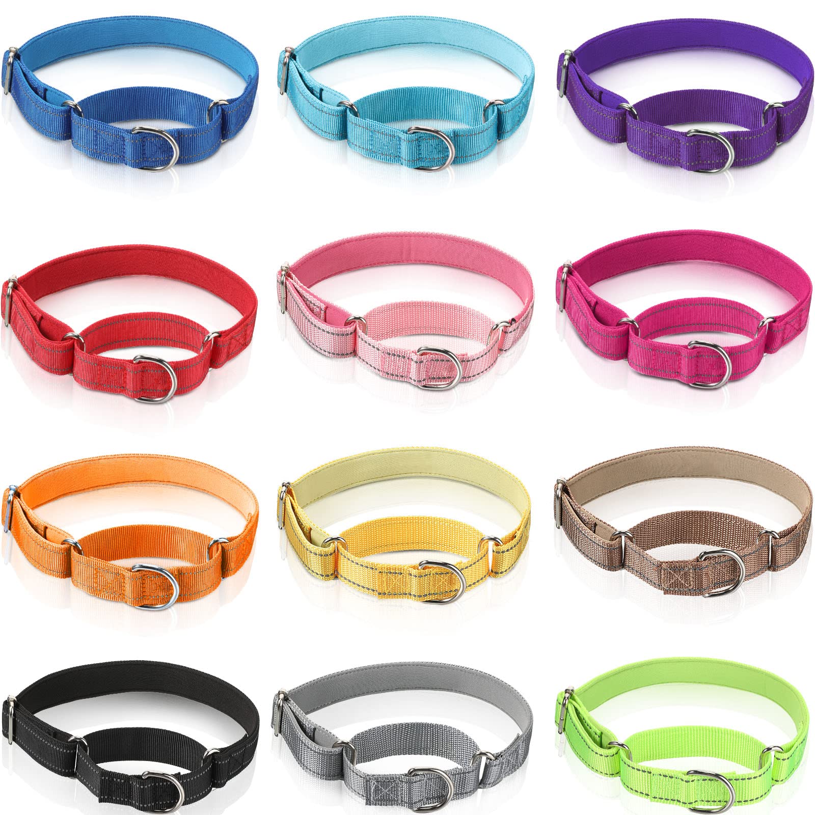 Cunno 12-pcs martingale collar pack with durable buckles for daily walks