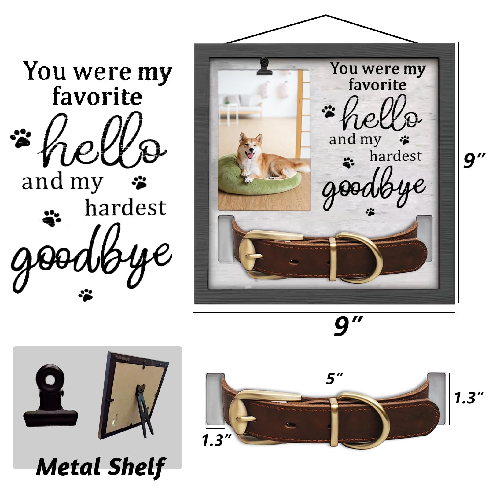 Cupdarow pet memorial frame tabletop-display offers tabletop placement for easy viewing