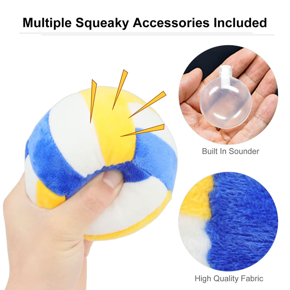 Cuperay interactive dog balls volleyball closeup highlights plush feel for gentle play.