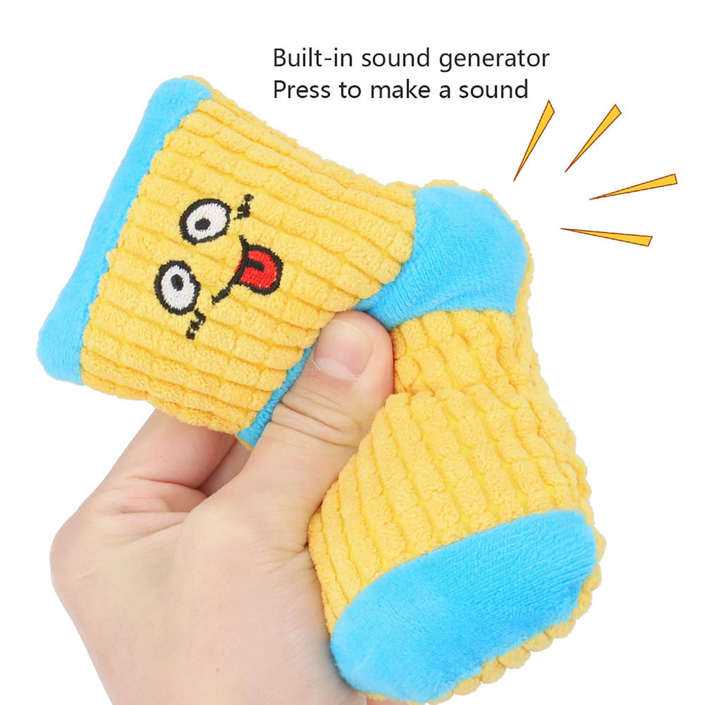 Cuperay Juguete peluche-azul-con-chirrido, estimula juego y atención
