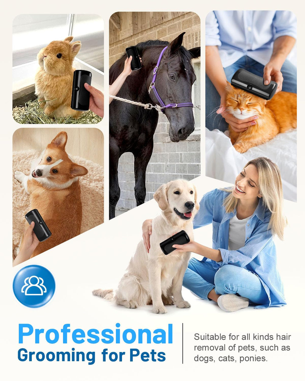 Cupofpet Groomingpro Deshedding Brush 2.0 durable metal teeth remove debris gently.