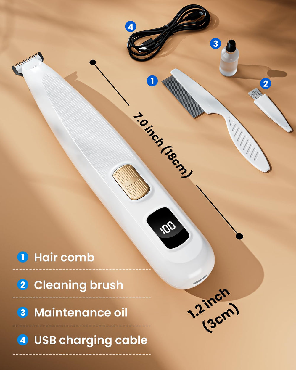 Cupofpet multifunction home-care trimmer for convenient at-home grooming sessions.
