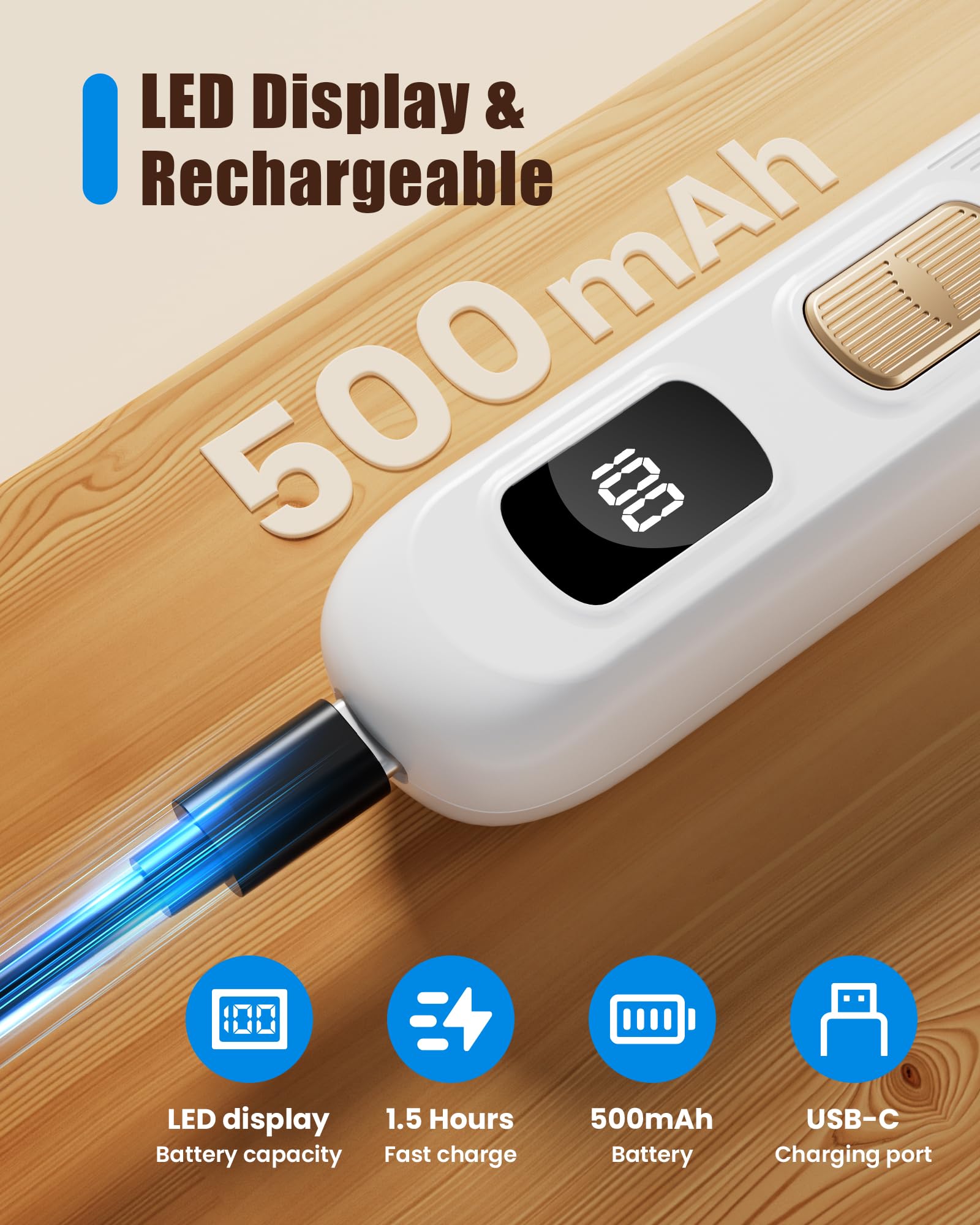 Cupofpet paw trimmer cordless portable design ideal for home grooming.