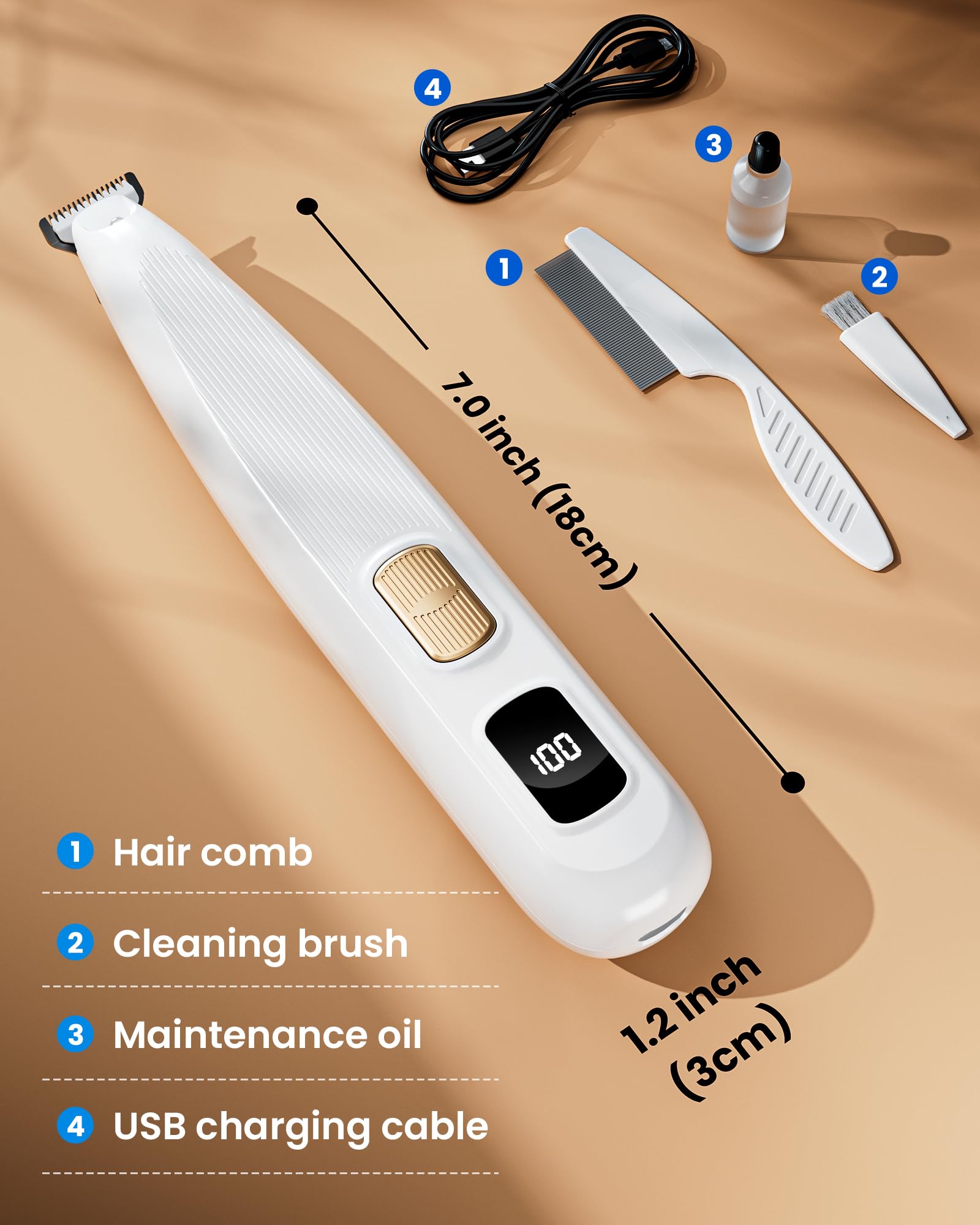 Cupofpet paw trimmer in use showing clear, close trims.