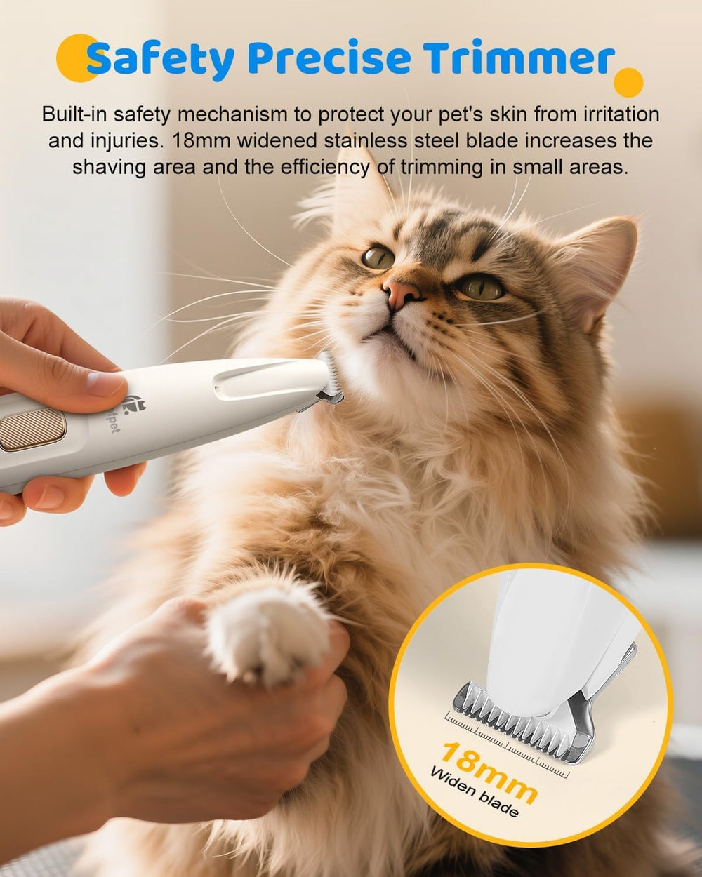 Cupofpet multipurpose clippers trim paws, ears, eyes, and face