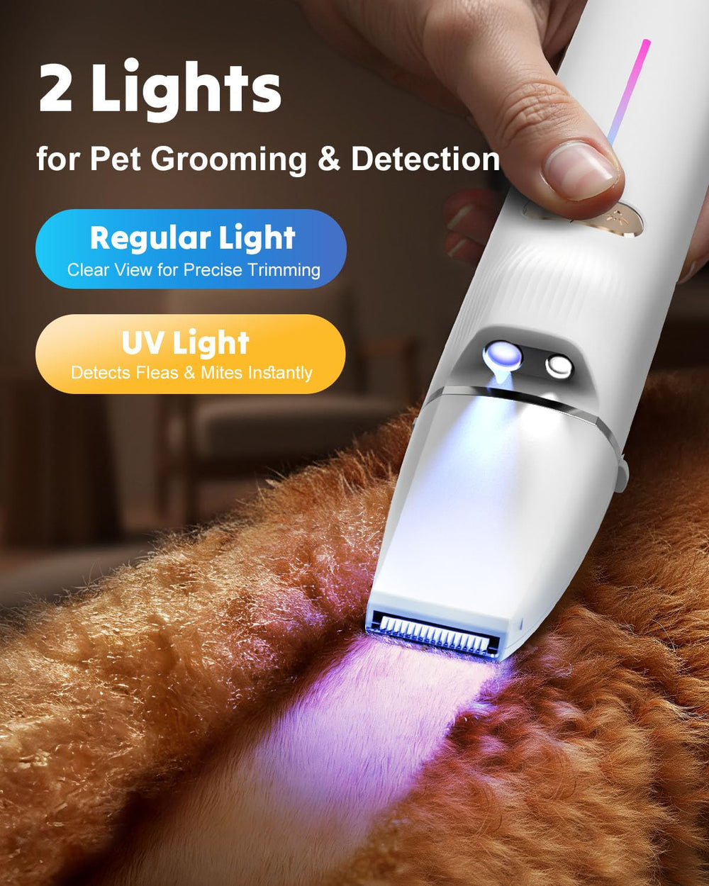 Cupofpet two-speed operation adapts from gentle to efficient trimming.