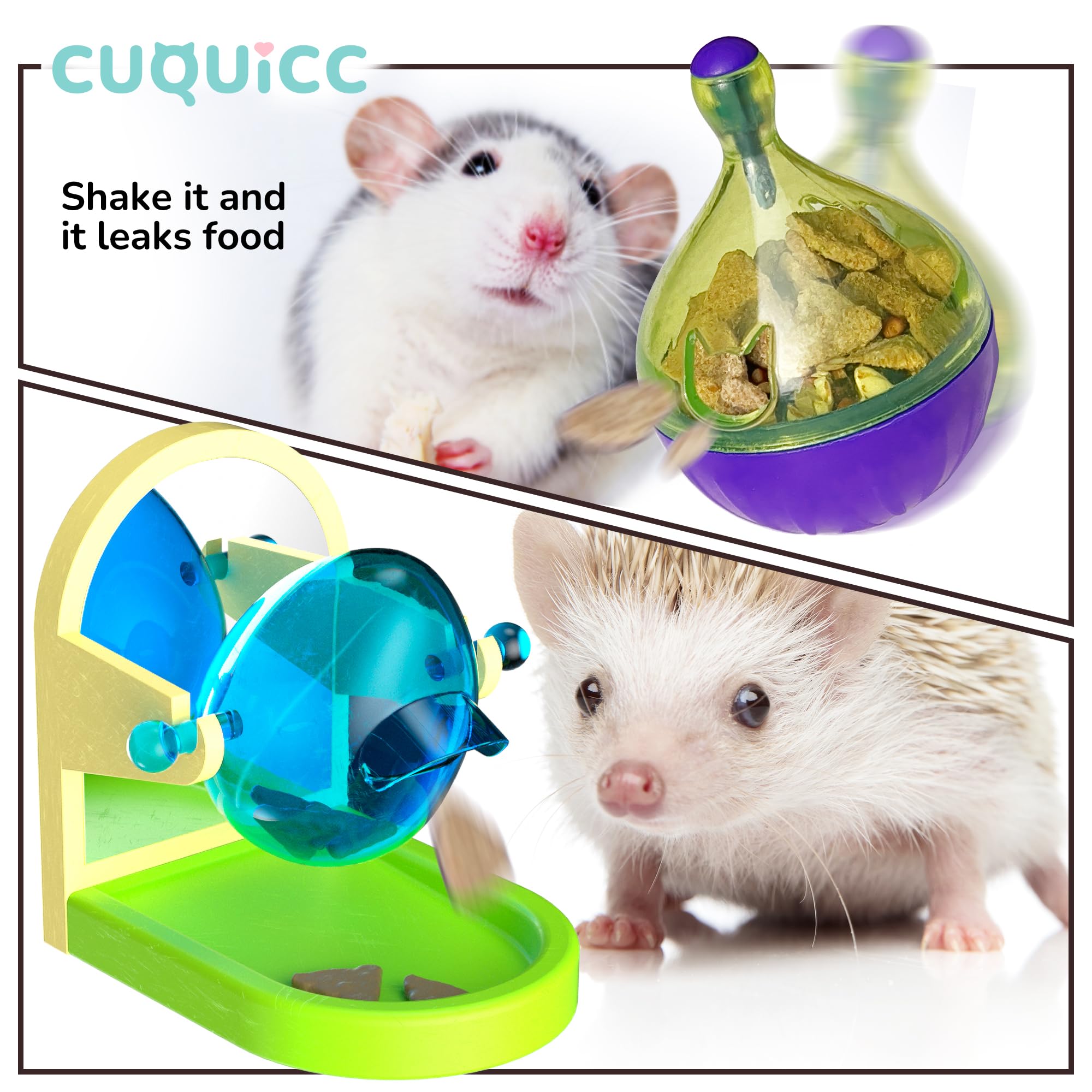 CUQUICC two-foraging toys offer diverse play options for exploration.