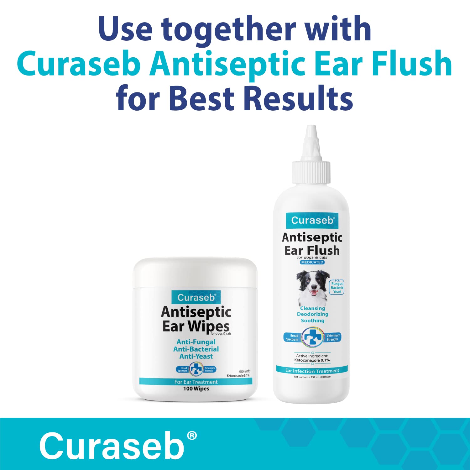 Curaseb ear wipes cleanse wax and debris for fresh ears.