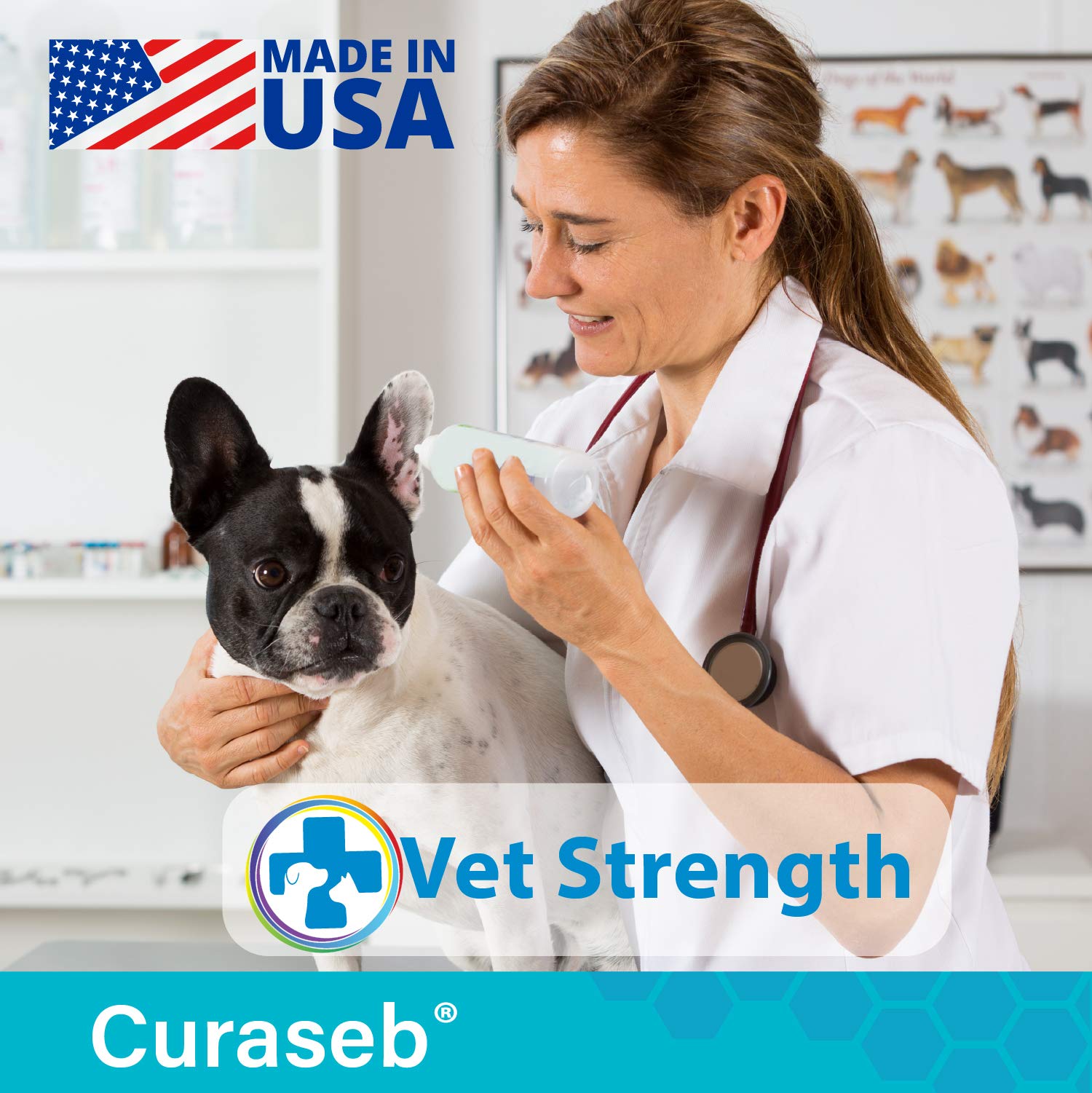 Curaseb ear wipes proudly made in the USA with high-quality ingredients.