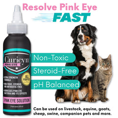 Curicyn Livestock Eye Care bottle suitable for farm animals.